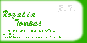 rozalia tompai business card